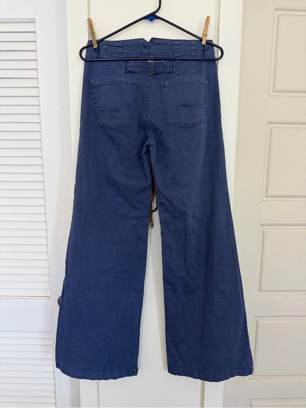 Anthropologie Pilcro Navy Button-Front Sailor Lightweight Pants - Picture 3 of 5